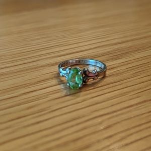Sterling silver peridot ring, size 4.5